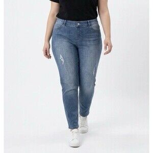 Lane Bryant Jeans Womens 18 Plus Blue Skinny Leg High Rise Stretch 40x28